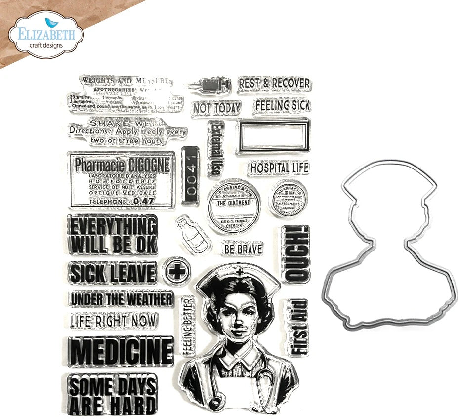 Elizabeth Craft Designs Florence Die & Stamp Set