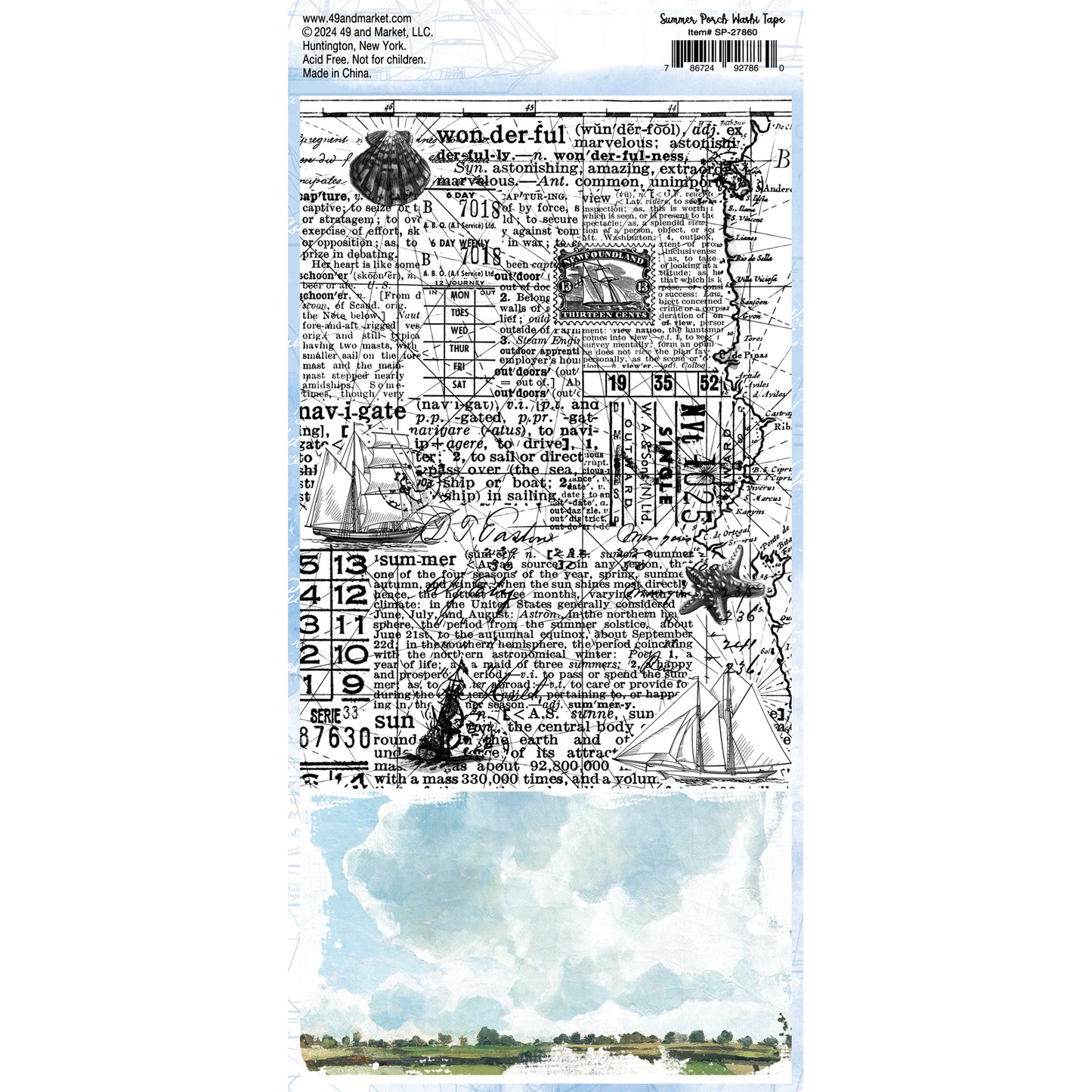 49 & Market Summer Porch Washi Tape Sheets