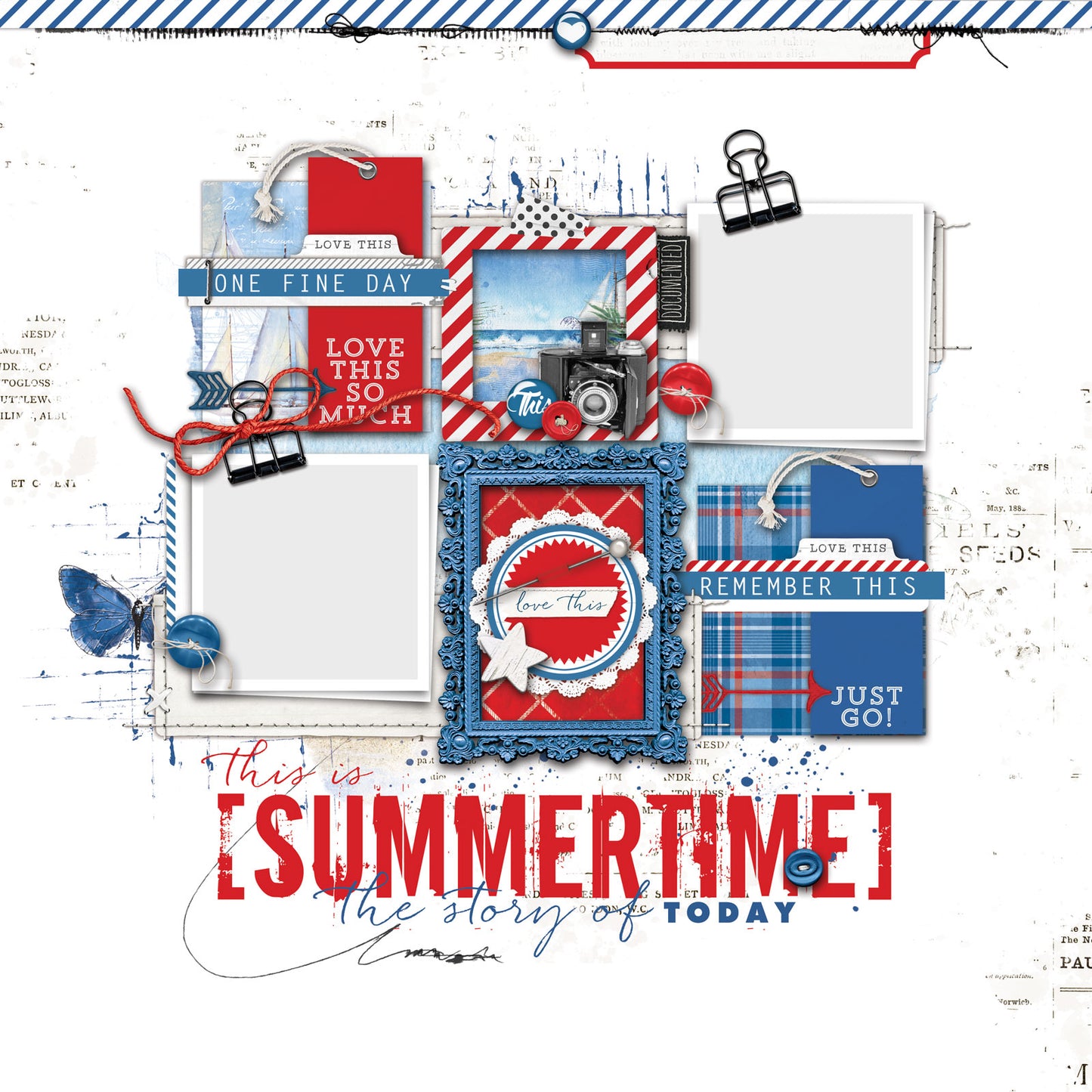 49 & Market Summer Porch Page Kit