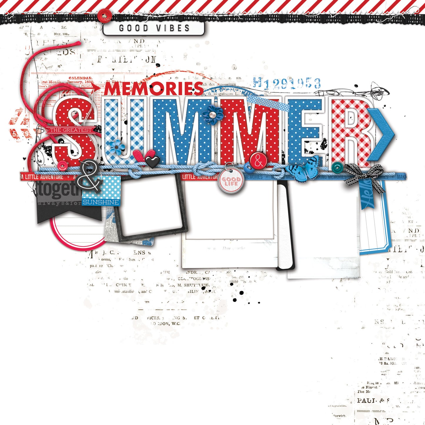 49 & Market Summer Porch Page Kit