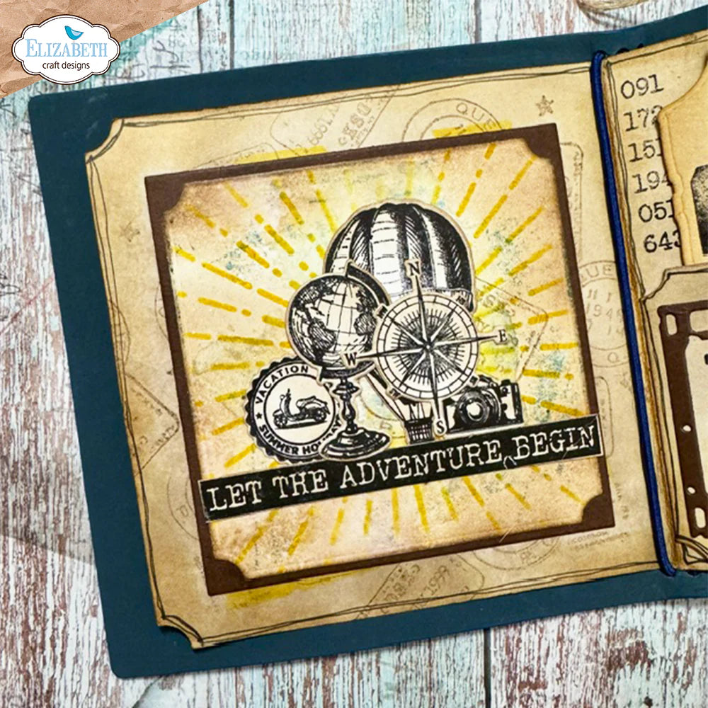 Elizabeth Craft Designs Around The World Die & Stamp Set
