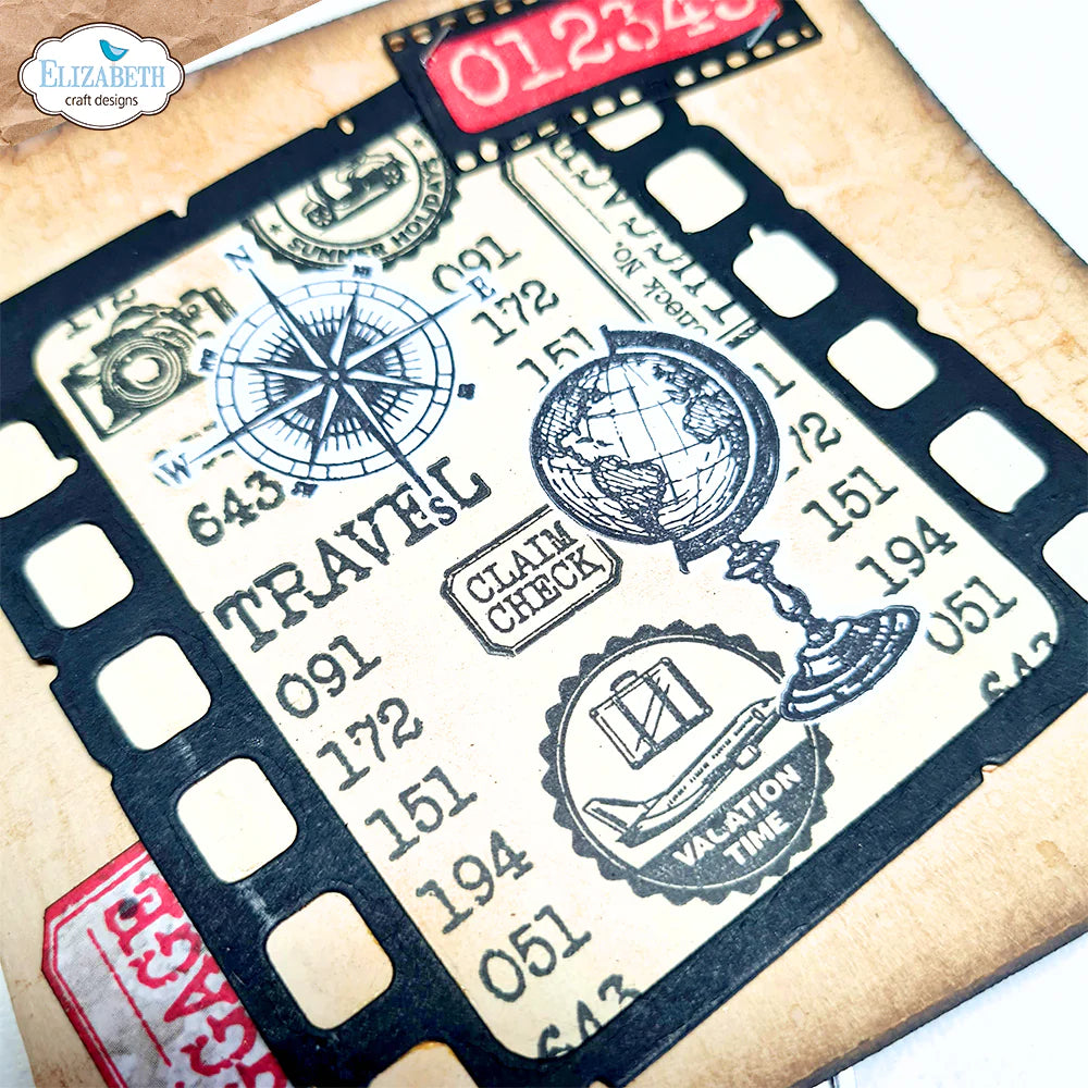 Elizabeth Craft Designs Around The World Die & Stamp Set
