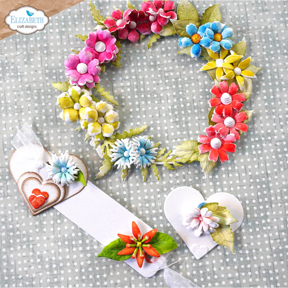 Elizabeth Craft Designs Juego de troqueles florales minis