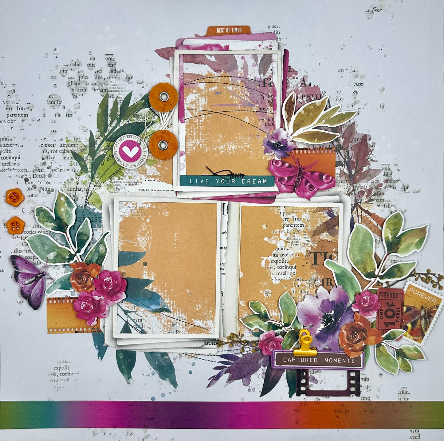 Live Your Dream 2-Page Layout