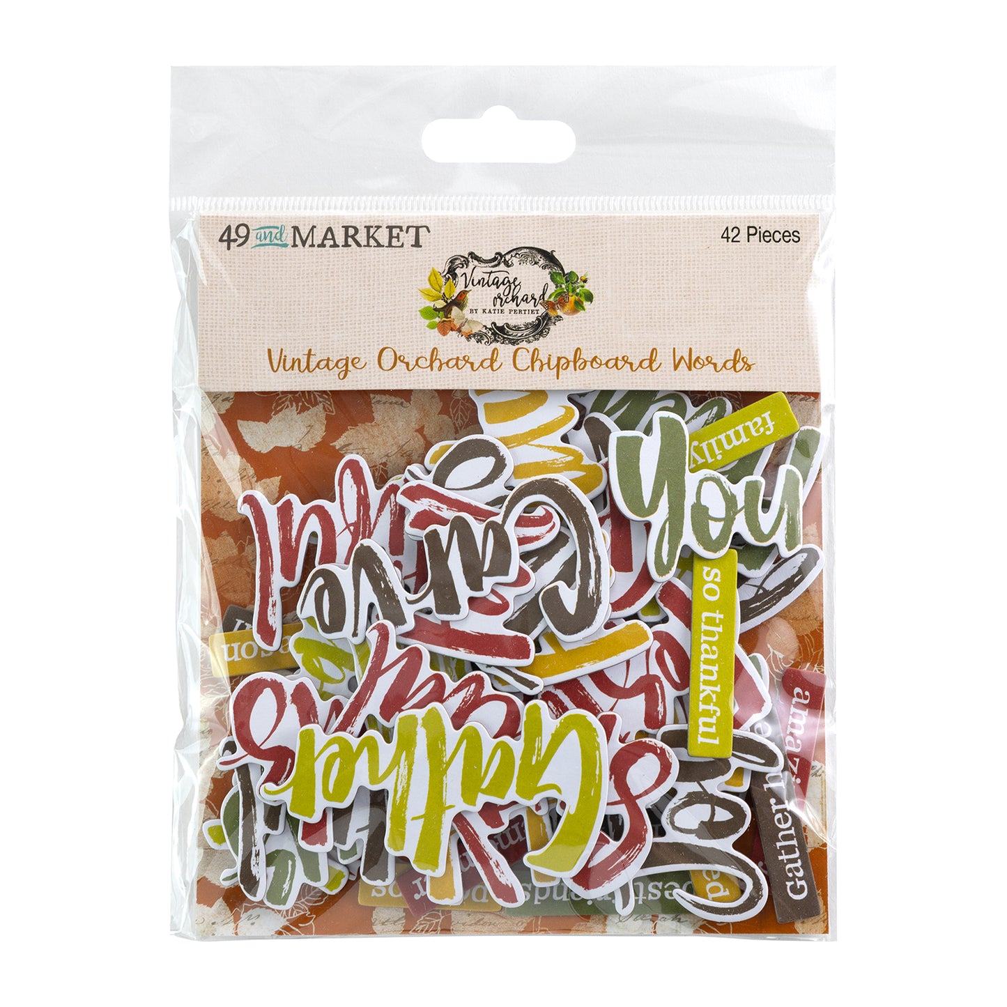 49 & Market Vintage Orchard Chipboard Words