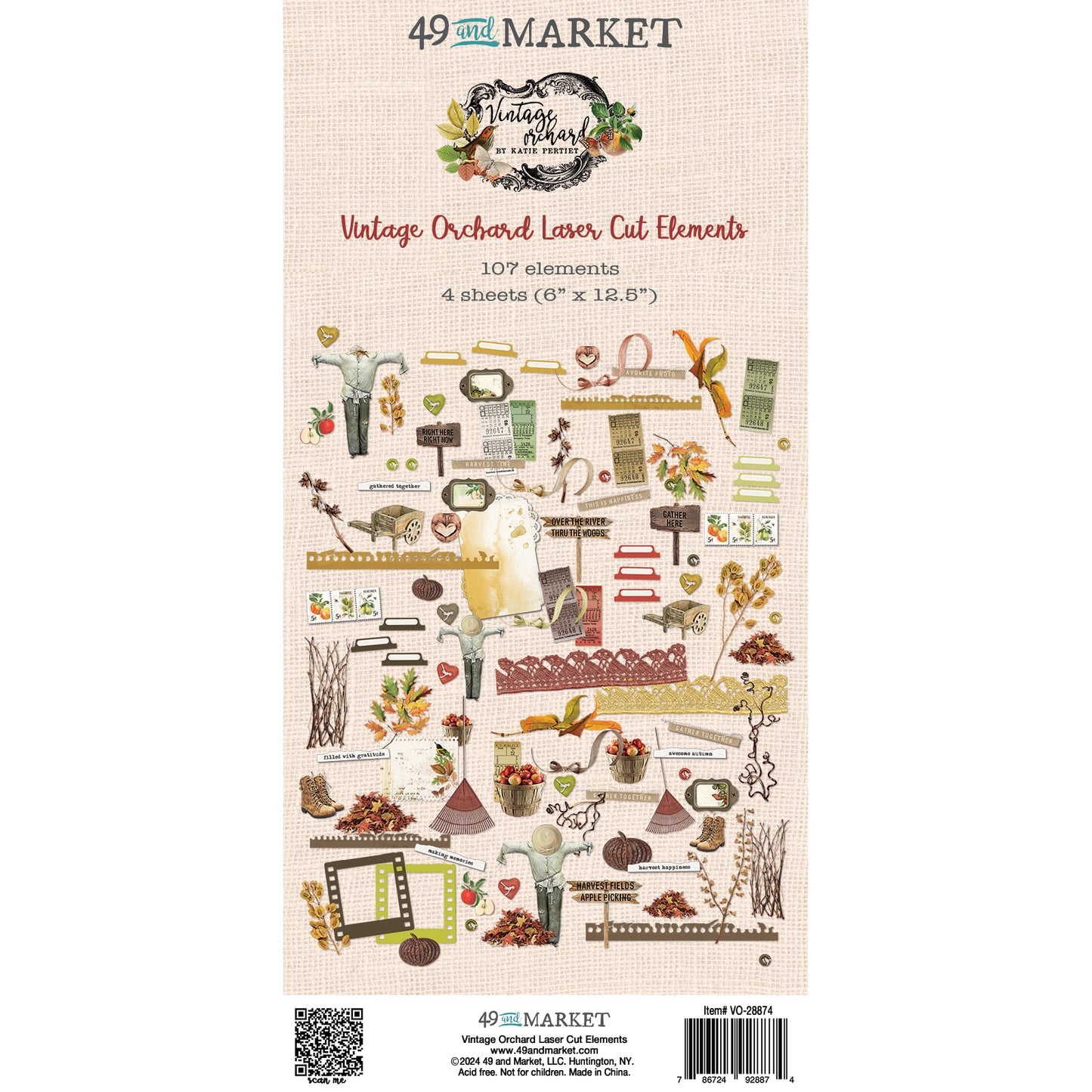 49 & Market Vintage Orchard General Laser Cut Elements