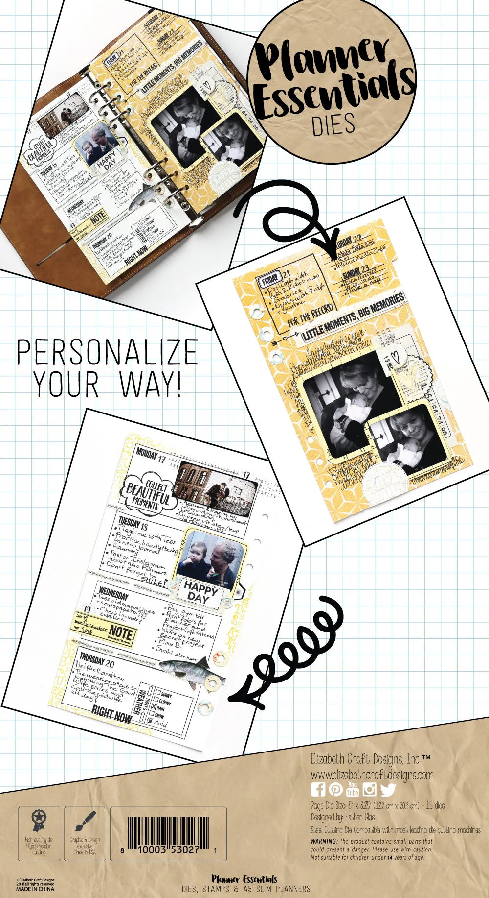 Elizabeth Craft Designs Planificador Essentials 58 Craft Lover