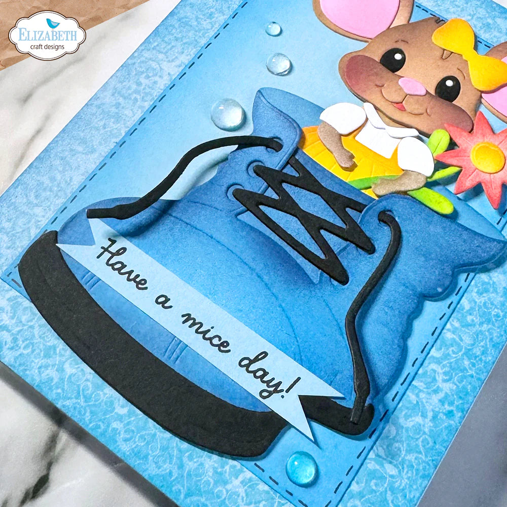 Elizabeth Craft Designs Mice Sentiments Stamp Set