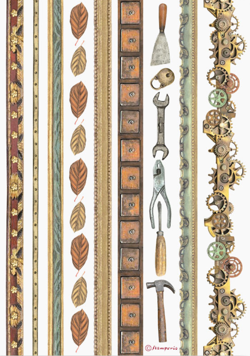Stamperia Alterego Washi Pad (8 Sheets)