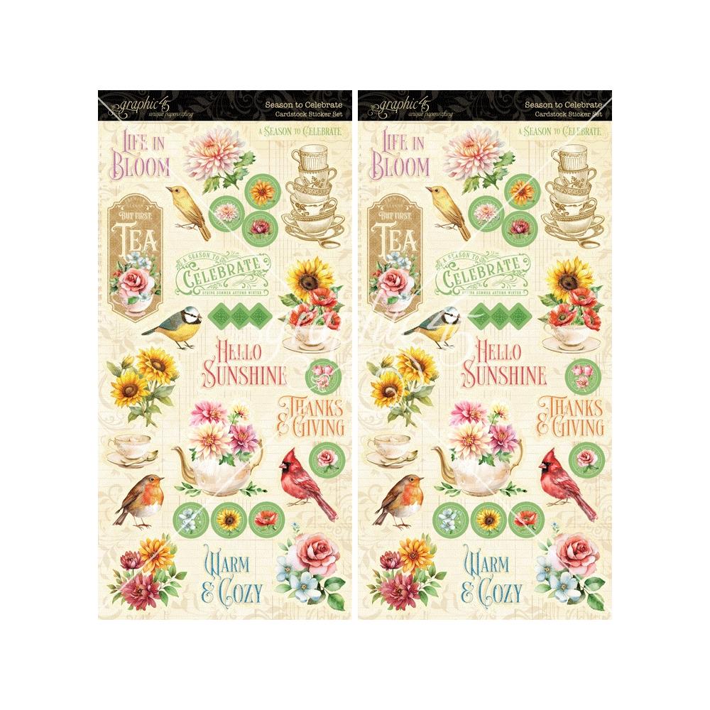 Graphic 45 Season to Celebrate Cardstock Sticker Set