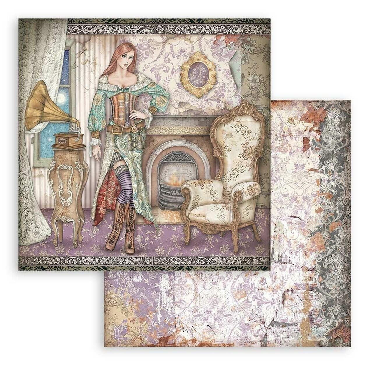 Stamperia (8"x8") dubbelzijdig papierpakket - Lady Vagabond Lifestyle