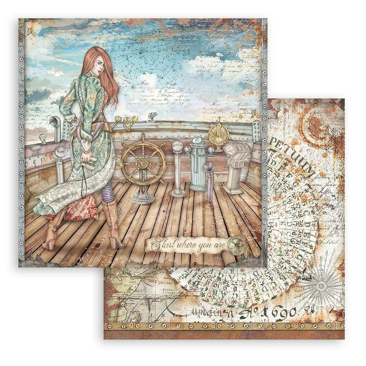 Stamperia (8"x8") dubbelzijdig papierpakket - Lady Vagabond Lifestyle