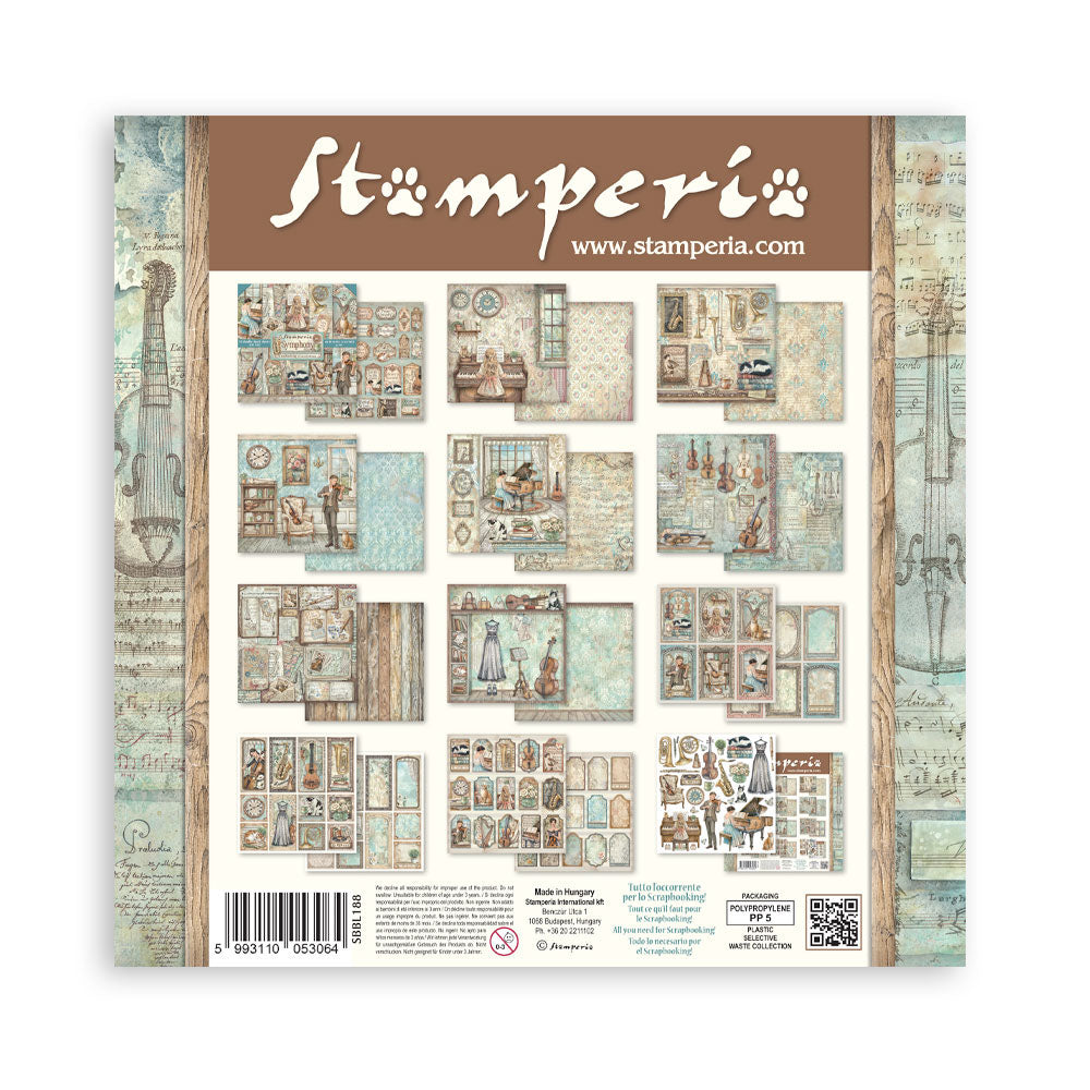 Stamperia Symphony 12” x 12” Paper Pad
