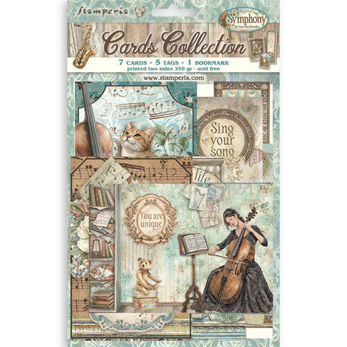 Stamperia Cards Collection - Symphony