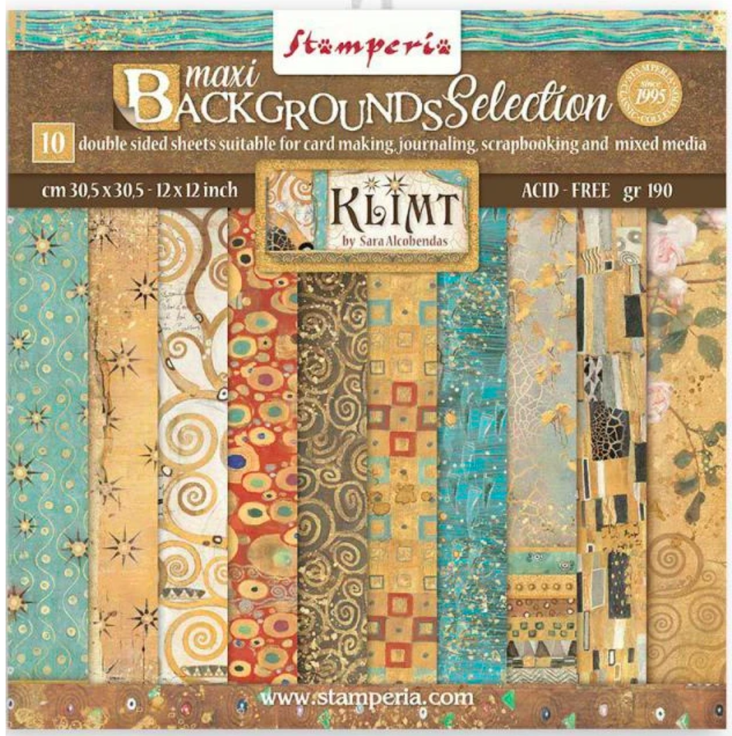 Stamperia (30 x 30 cm) Dubbelzijdig achtergrondpapierpakket - Klimt