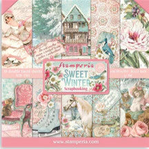 Stamperia Paquete de papel de doble cara Sweet Winter, 12" x 12"