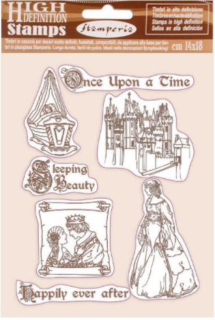Stamperia HD Natural Rubber Stamp - Sleeping Beauty Once Upon a Time
