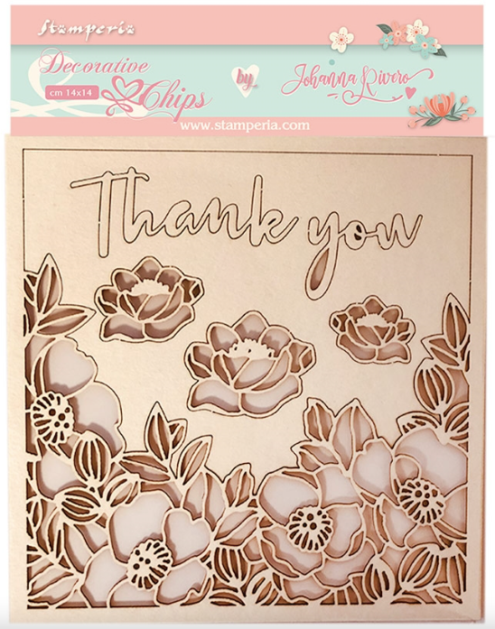 Stamperia Decorative Chips - Celebration Thank You