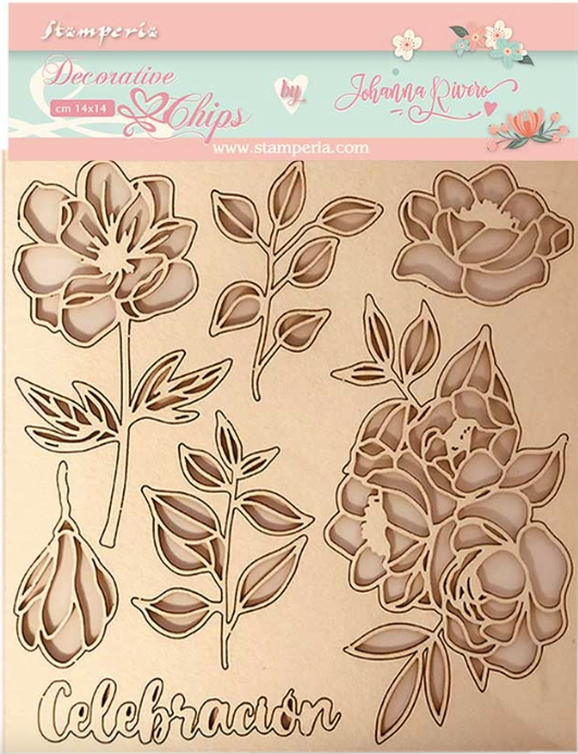 Stamperia Decorative Chips - Celebration