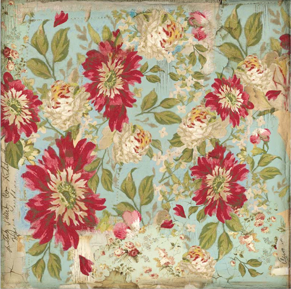 Stamperia Alice door het kijkglas 8x8 achtergronden selectie papierblok