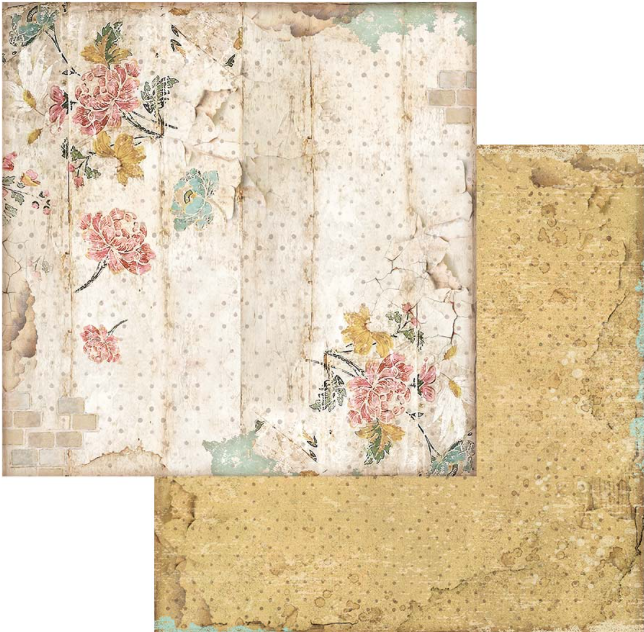 Stamperia Alice door het kijkglas 8x8 achtergronden selectie papierblok