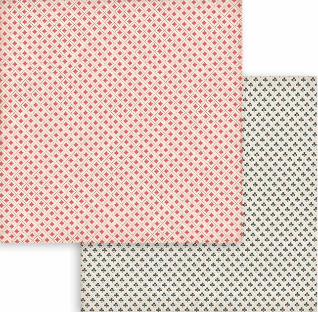 Stamperia Alice door het kijkglas 8x8 achtergronden selectie papierblok