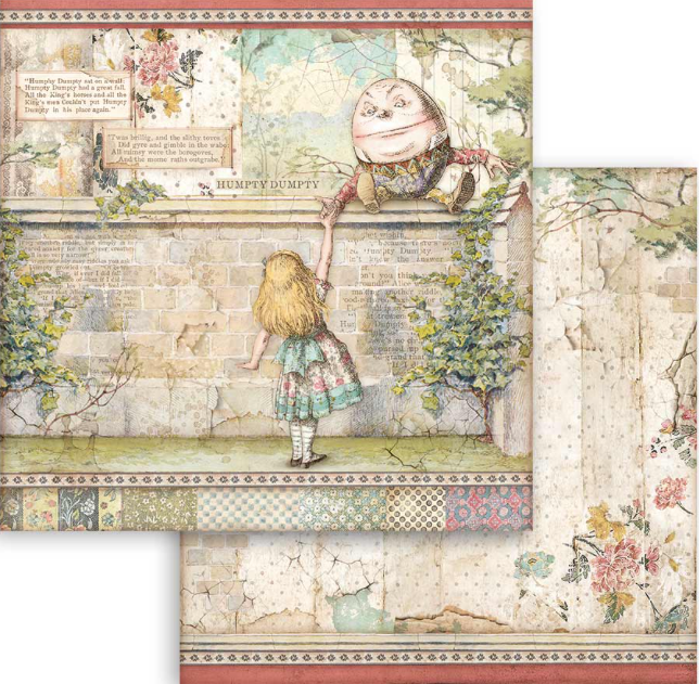 Stamperia Alice Through The Looking Glass 8" x 8" papiercollectie