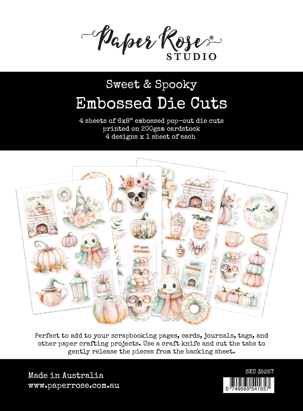 Paper Rose Studio Sweet & Spooky Embossed Die Cuts