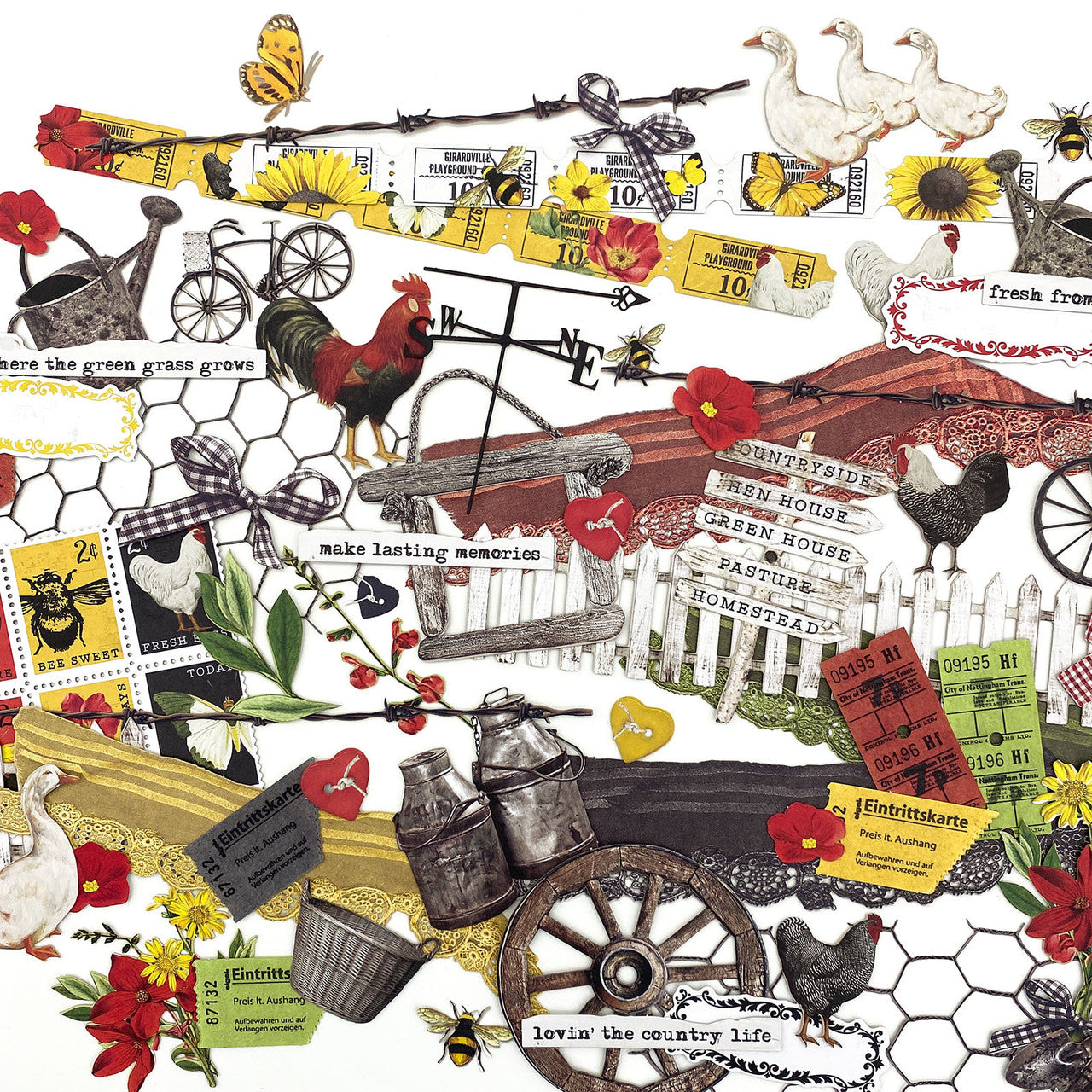 49 and Market Vintage Artistry Countryside Laser Cut Elements