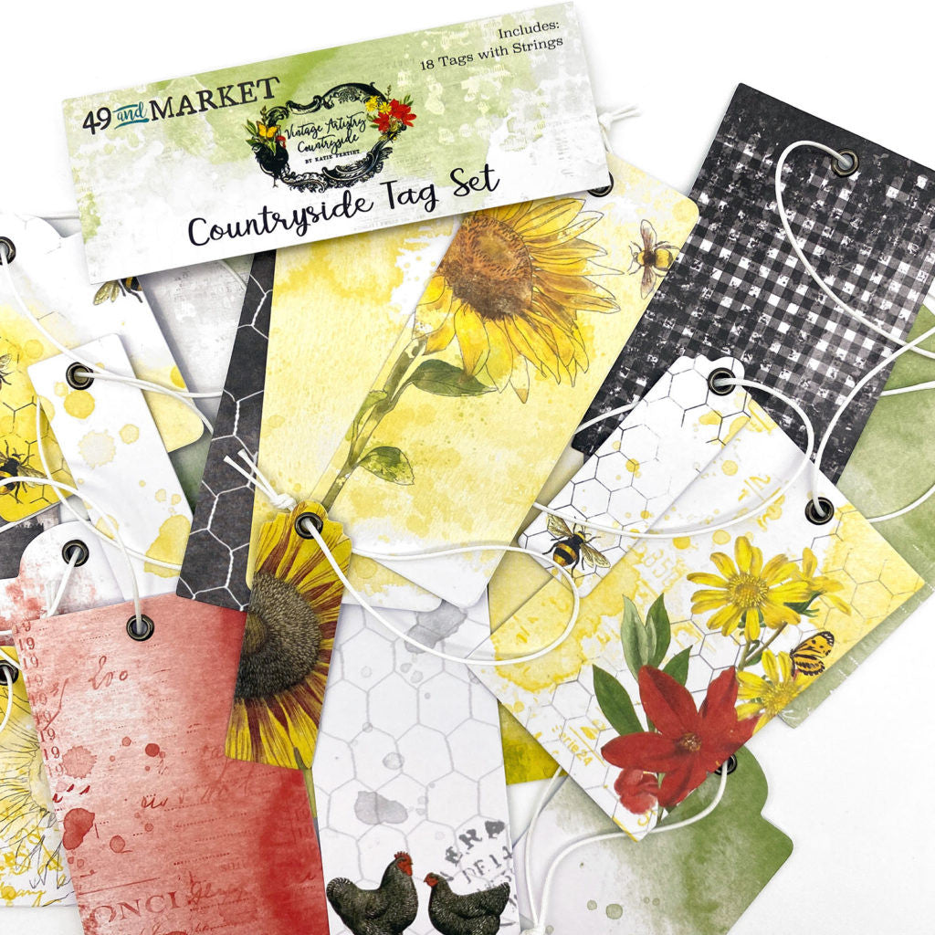 49 and Market Vintage Artistry Countryside Tag Set