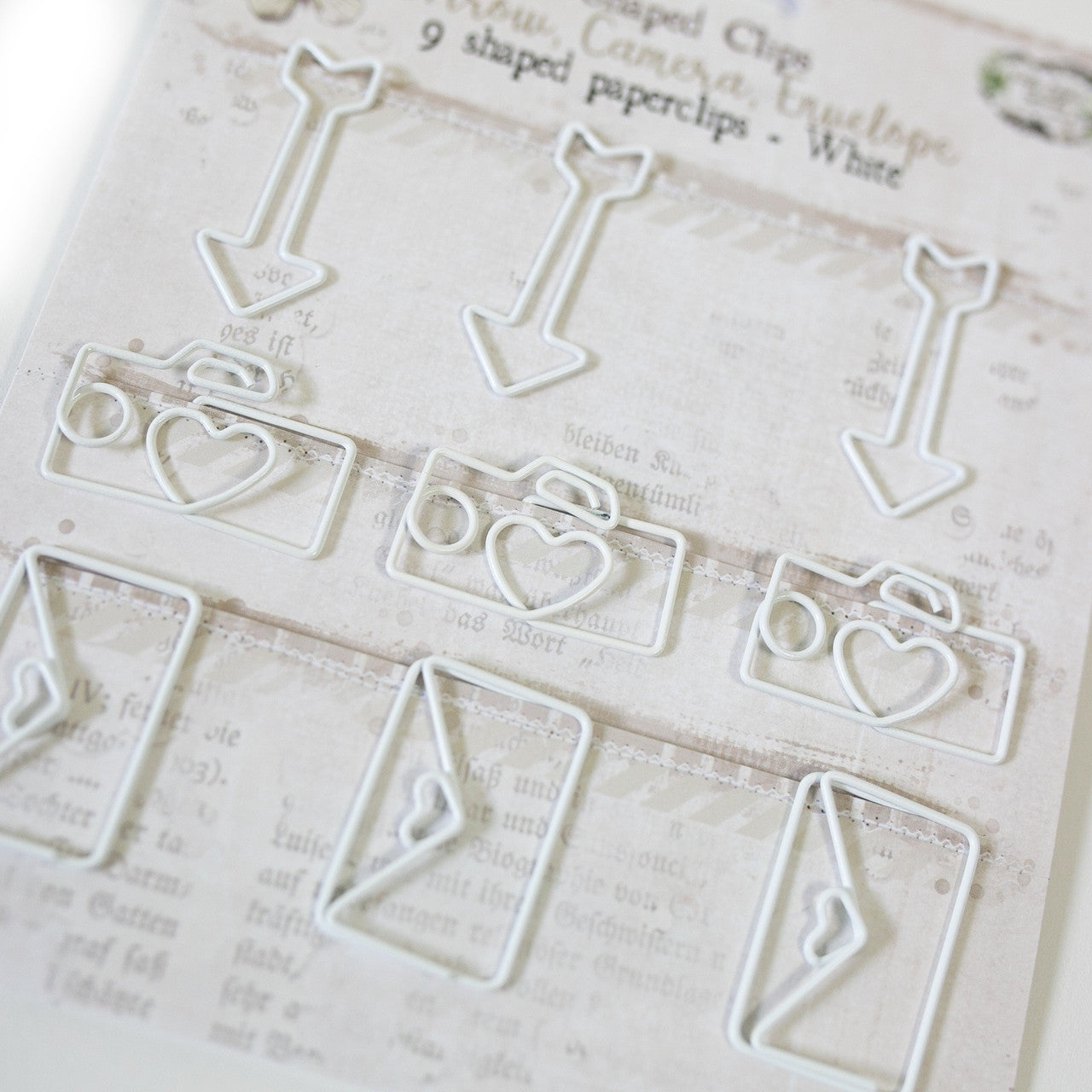 49 and Market Vintage Artistry Essentials Shaped Clips White