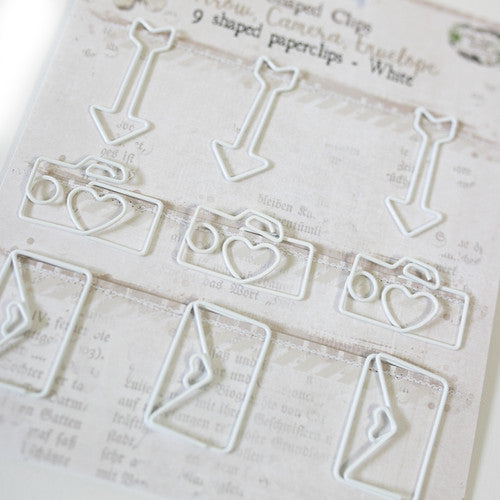 49 and Market Vintage Artistry Essentials Shaped Clips White