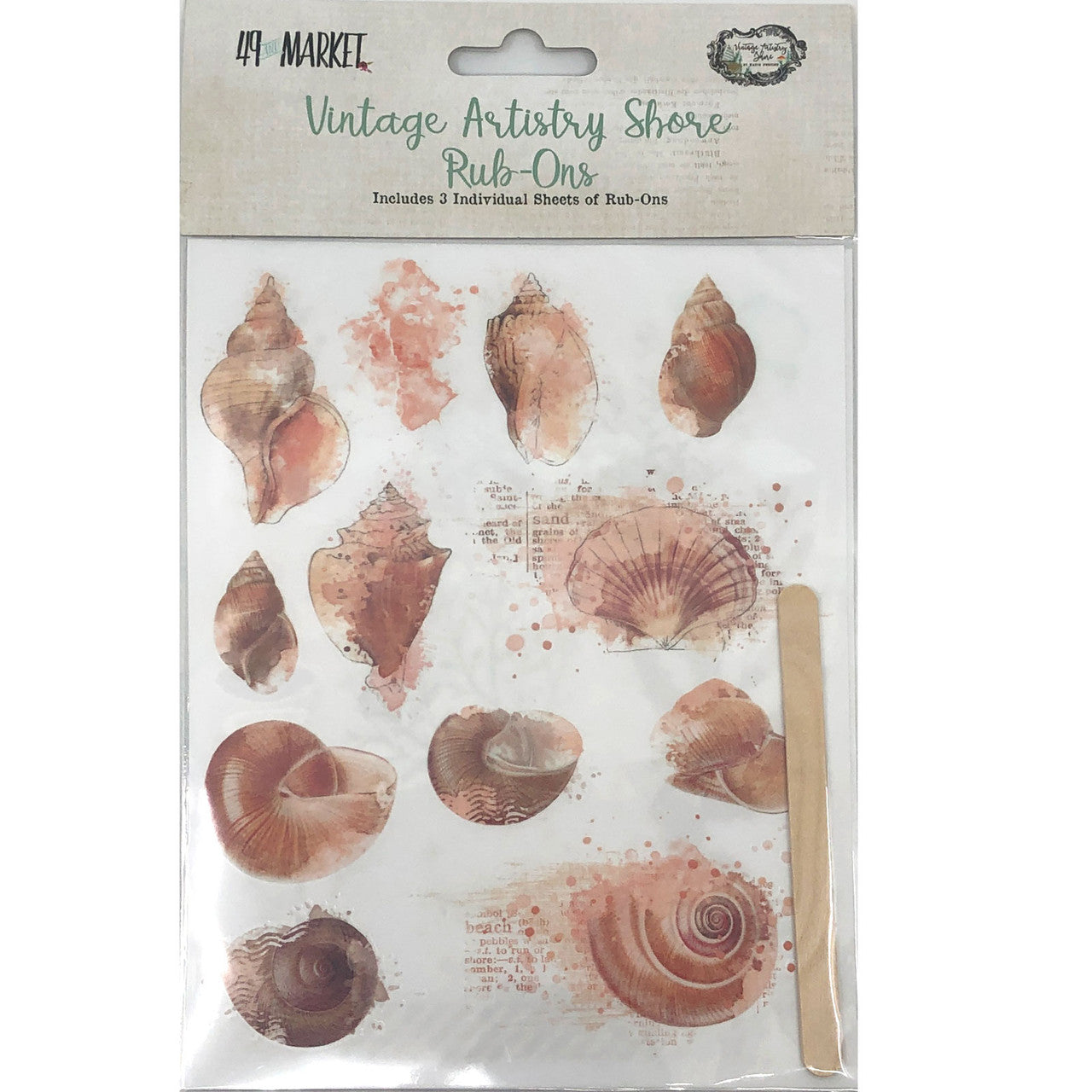 49 y Market Vintage Artistry Shore Rub Ons