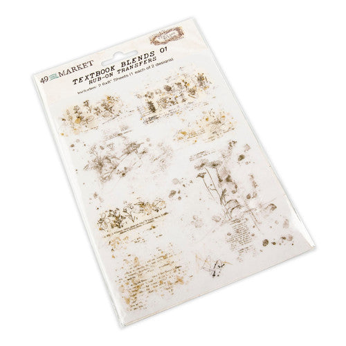 49 & Market Vintage Bits Textbook Blends 1 Rub-On Transfers