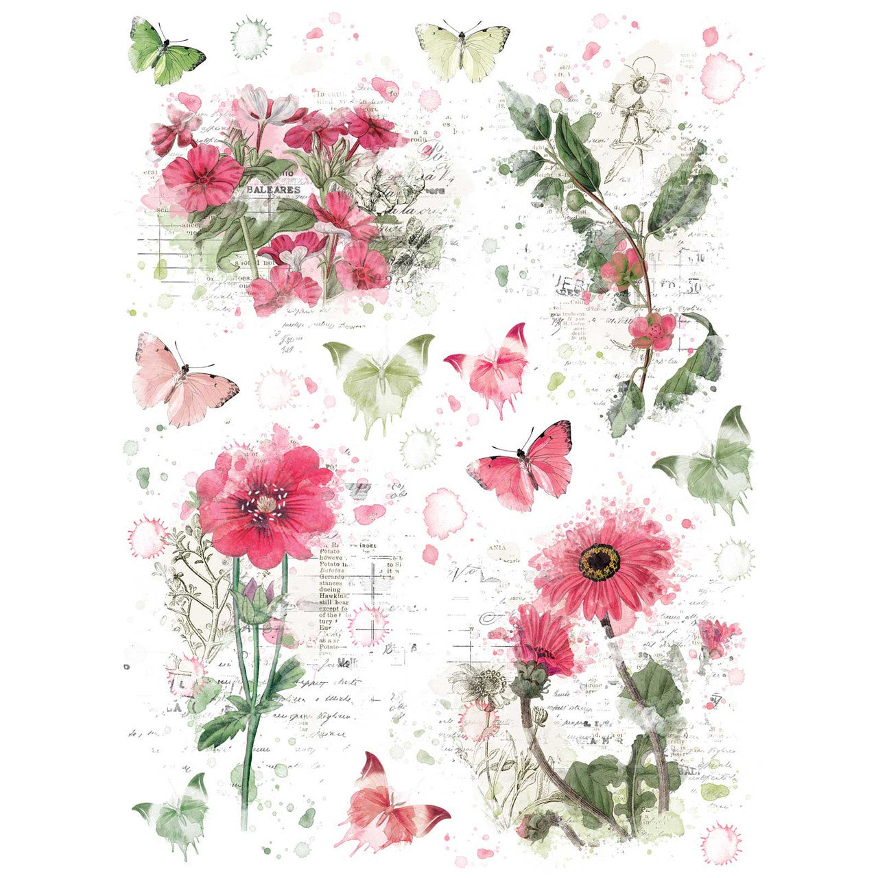 49 and Market - Vintage Bits Collection - 6 x 8 Rub-On Transfers - Essential Blendables 2
