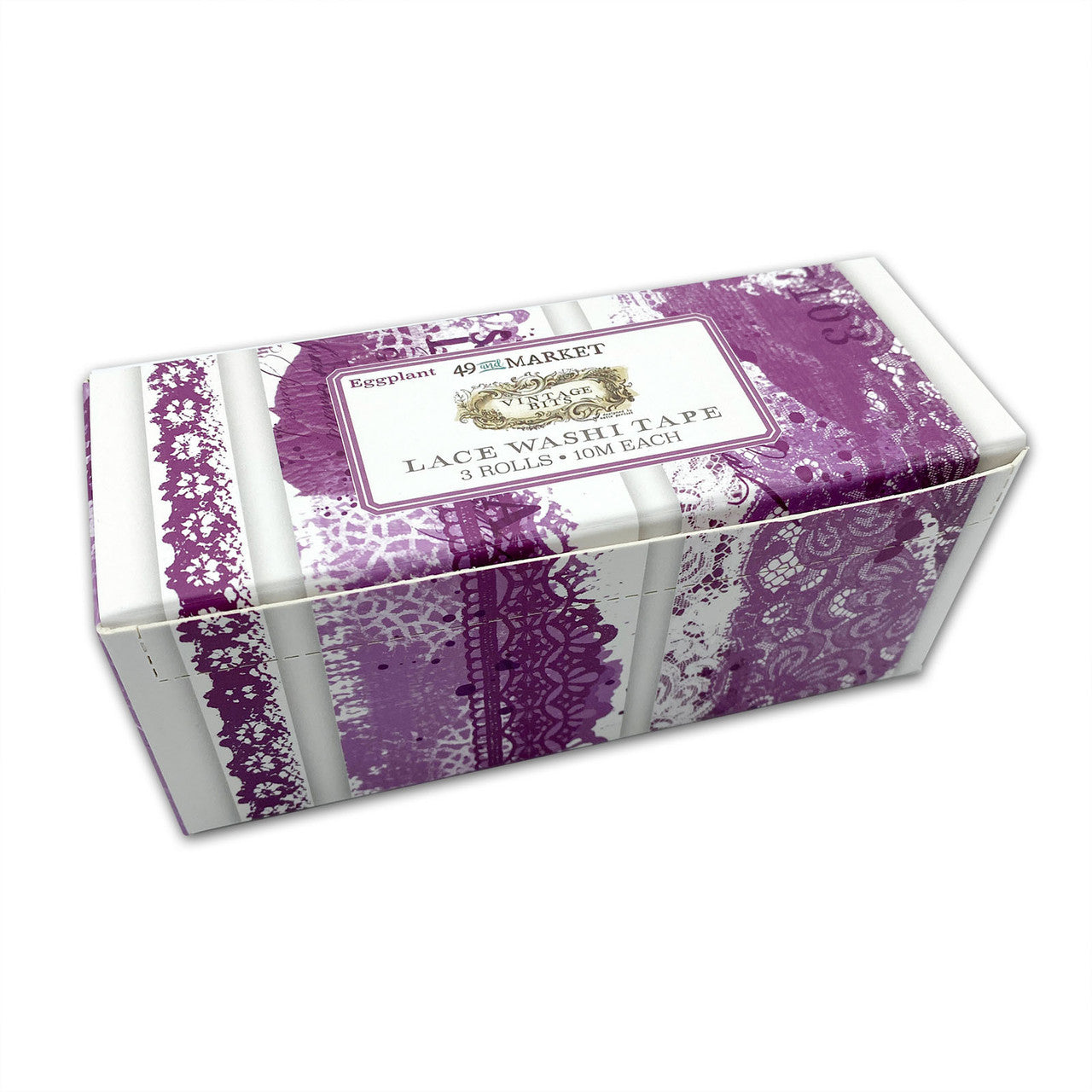 49 and Market Vintage Bits Eggplant Lace Washi Tape Set