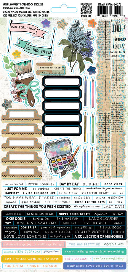 49 & Market Artful Moments Cardstock Stickers