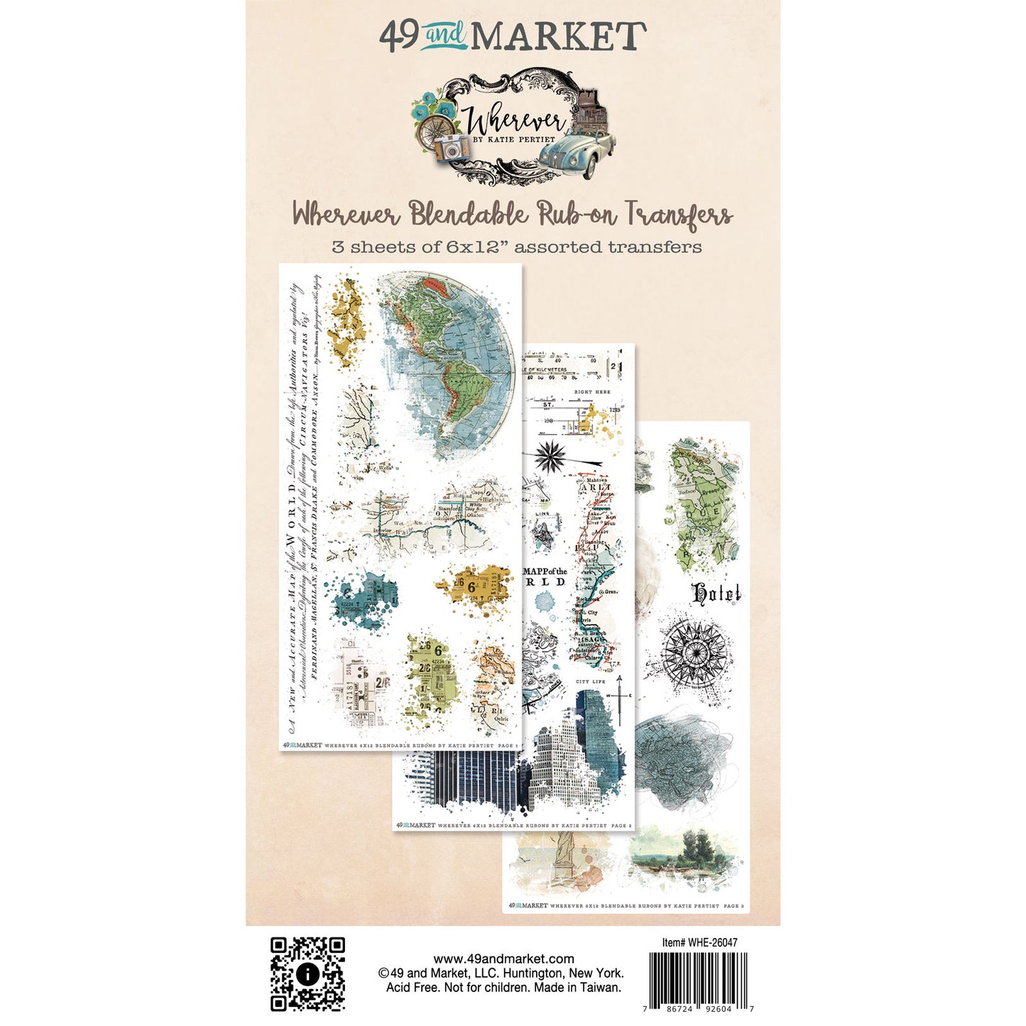 49 & Market Wherever Blendable 6 x 12 Rub-On Transfer Set