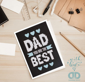 Diamond Dotz Mejor Papá Tarjetas de felicitación