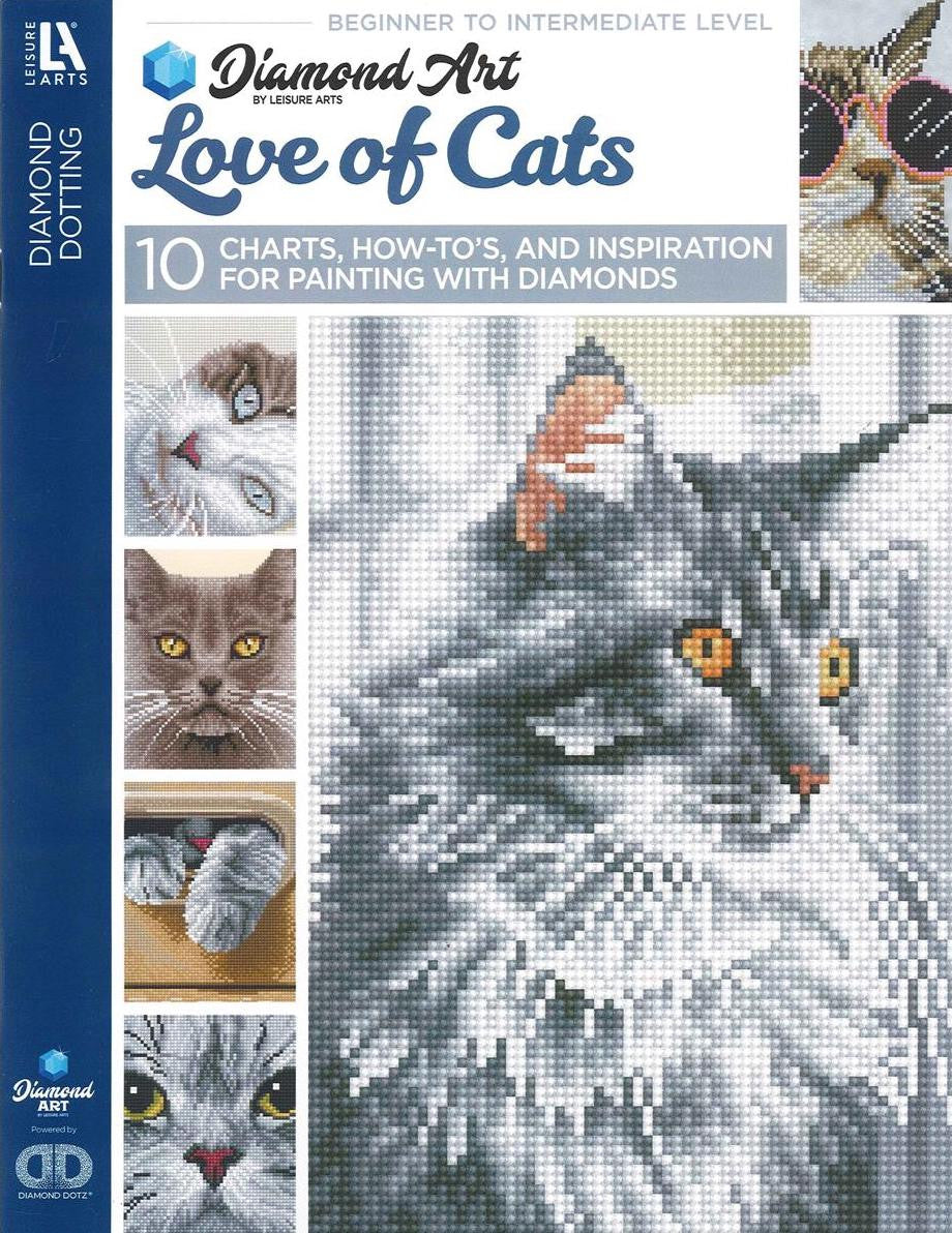 DIAMOND ART BY LEISURE ARTS Colorful Cat, 8x8, Beginner Diamond Painting  Kits for Adults, Diamond Art for Adults, Diamond Art Kit, Diamond Art  Painting 