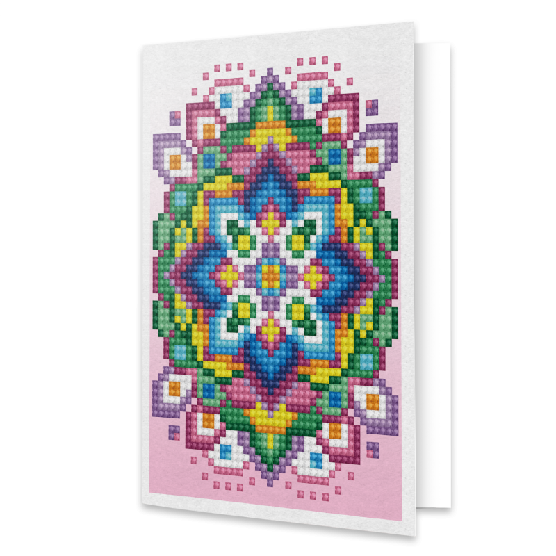 Diamond Dotz Pink Star Greeting Card