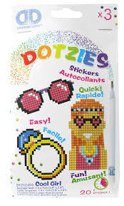 Diamond Dotz Dotzies Cool Girl Stickers