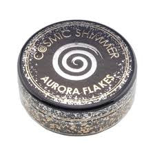 Expresiones creativas Cosmic Shimmer Aurora Flakes Ónix dorado
