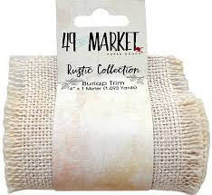 49 and Market Burlap Trim Cream