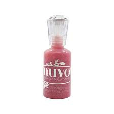 Gotas de brillo de piedra solar roja Nuvo