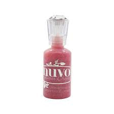 Gotas de brillo de piedra solar roja Nuvo