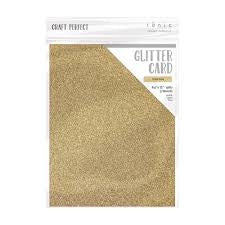 Tonic Craft Tarjeta con purpurina perfecta, polvo dorado, 8,5 x 11