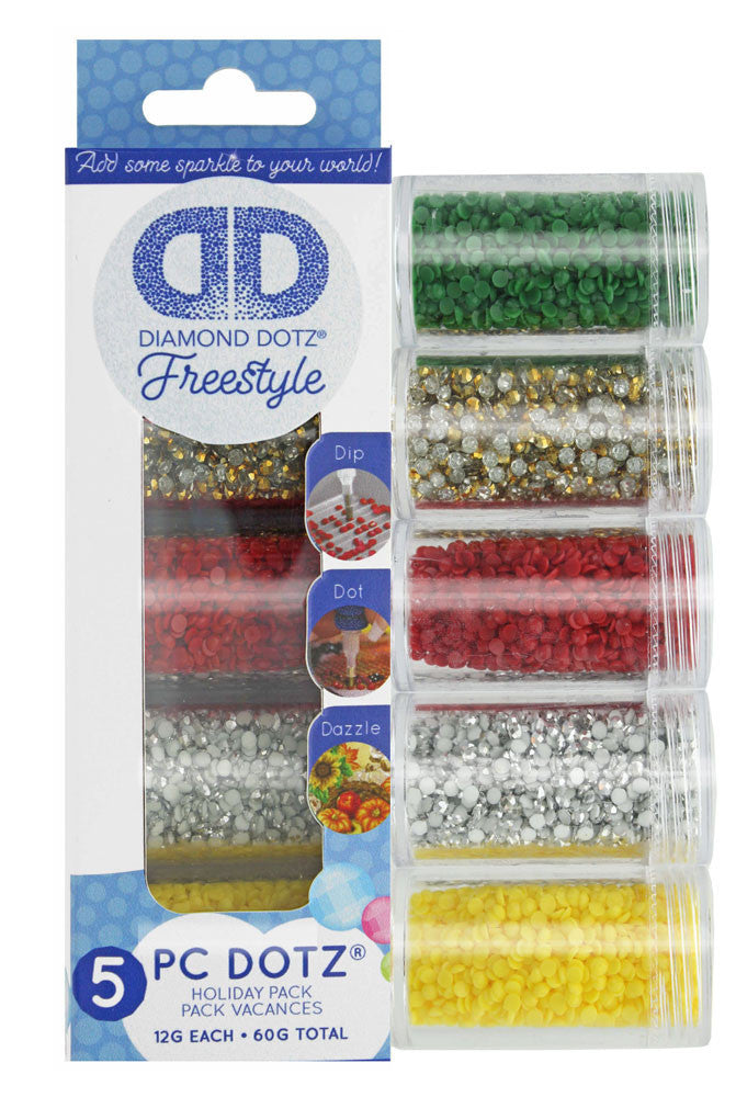 Diamond Dotz Freestyle Sampler Pack 5 Piece Holiday 2