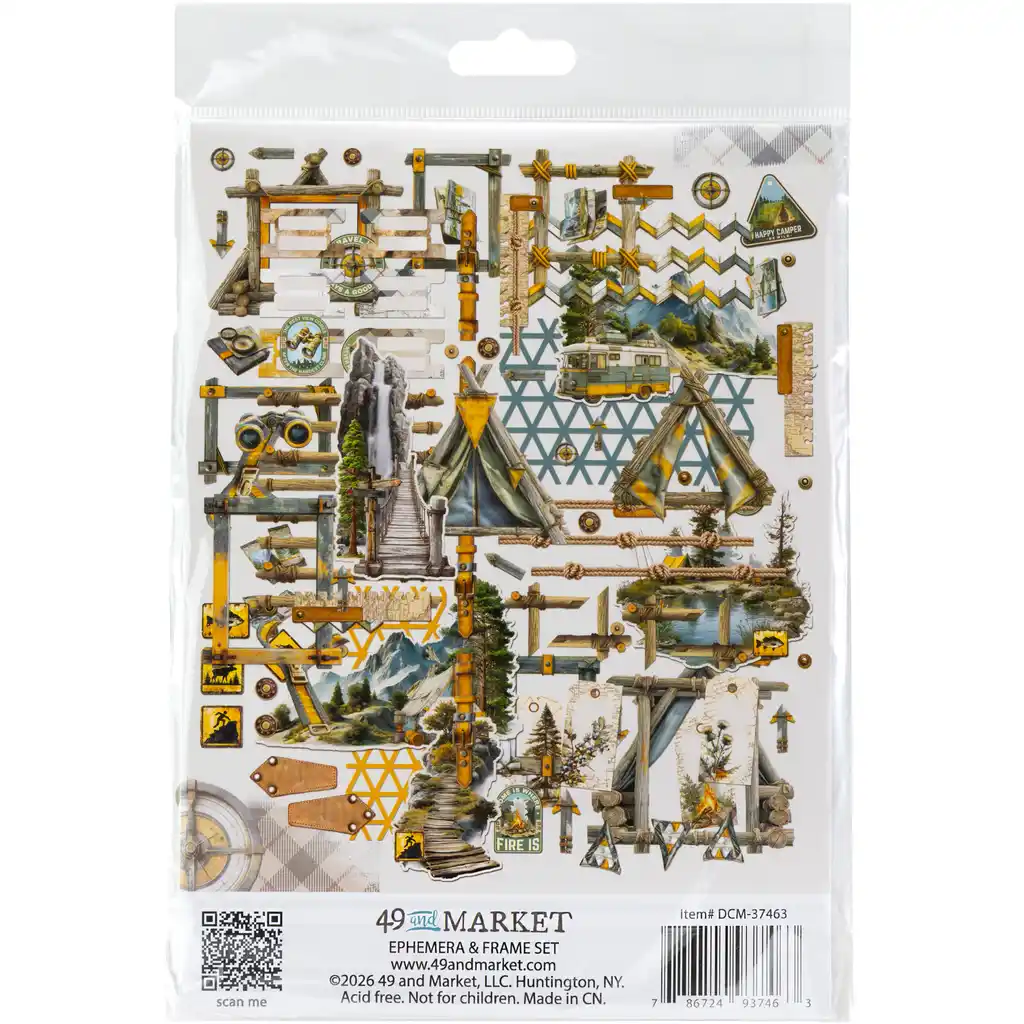 49 & Market Campfire Memories Ephemera & Frame Set