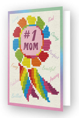 Diamond Dotz #1 Mom Greeting Card